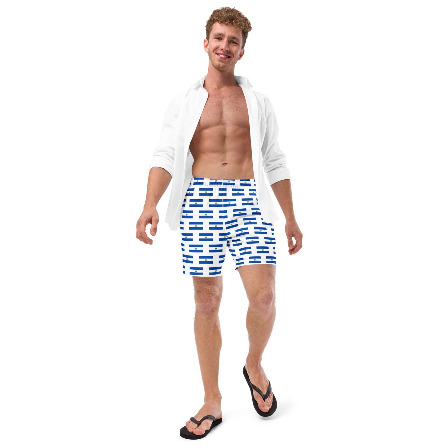 El Salvador Flag Men's swim trunks