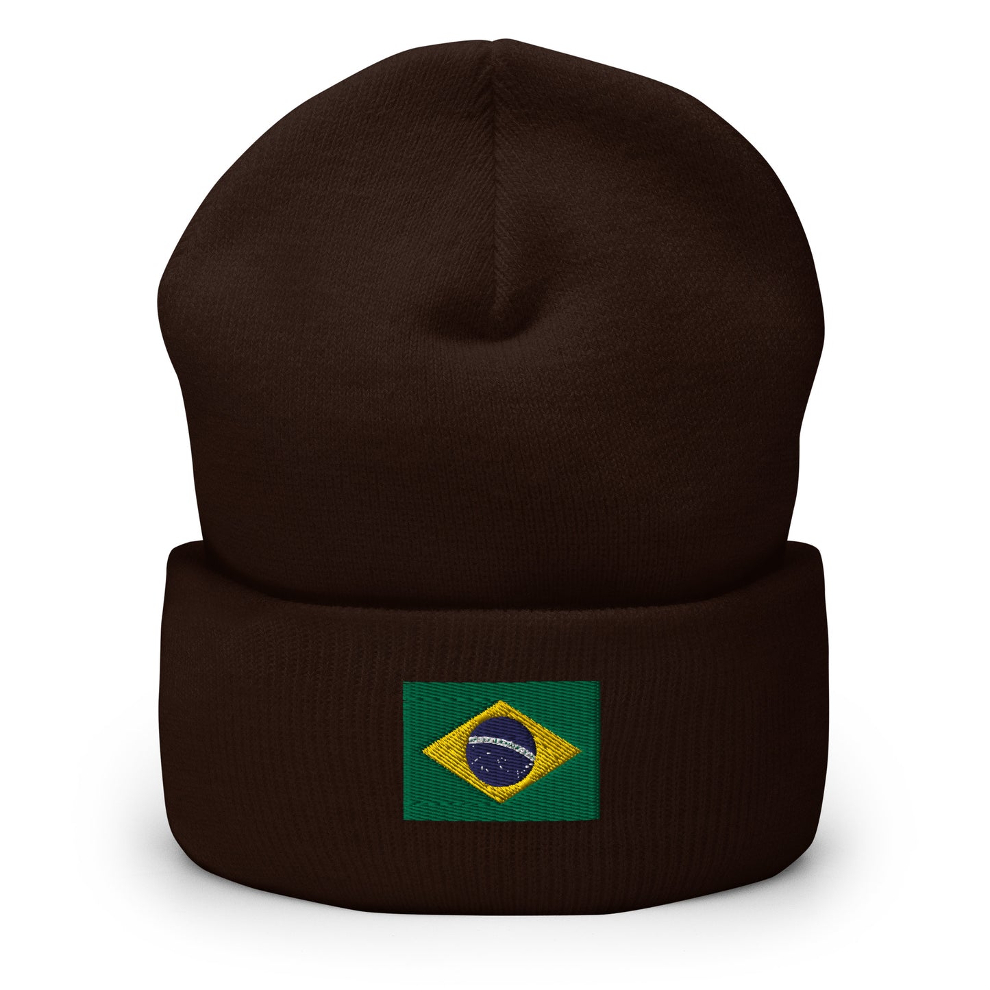 Brazilian Flag Cuffed Beanie