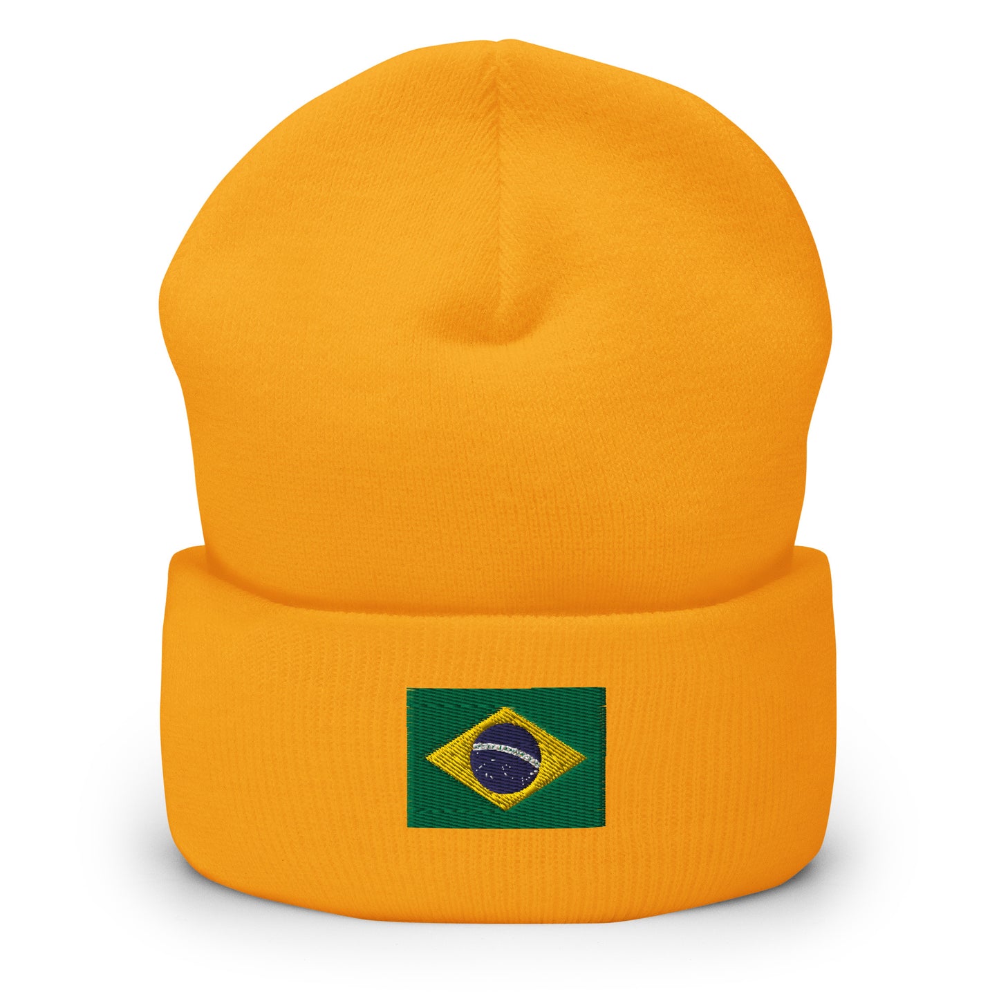 Brazilian Flag Cuffed Beanie