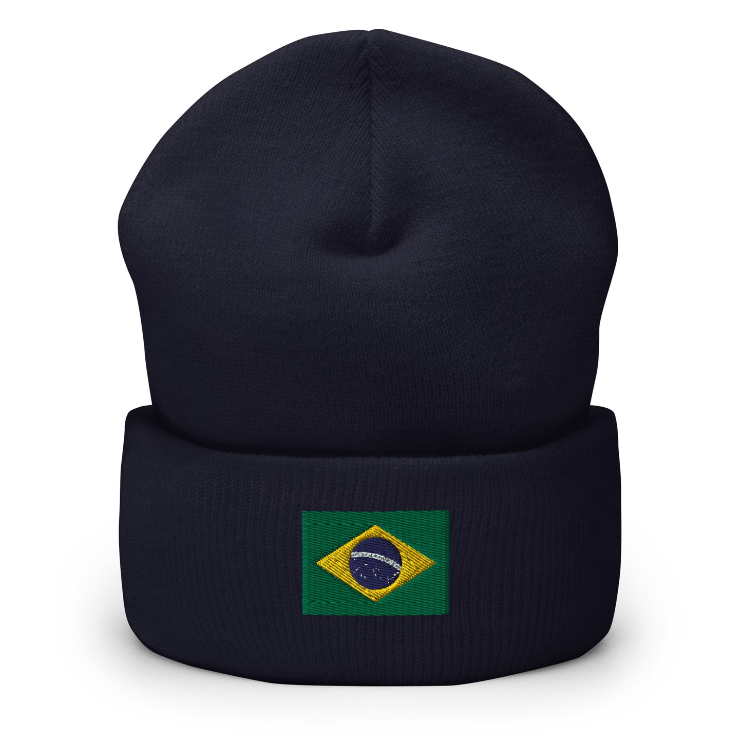 Brazilian Flag Cuffed Beanie