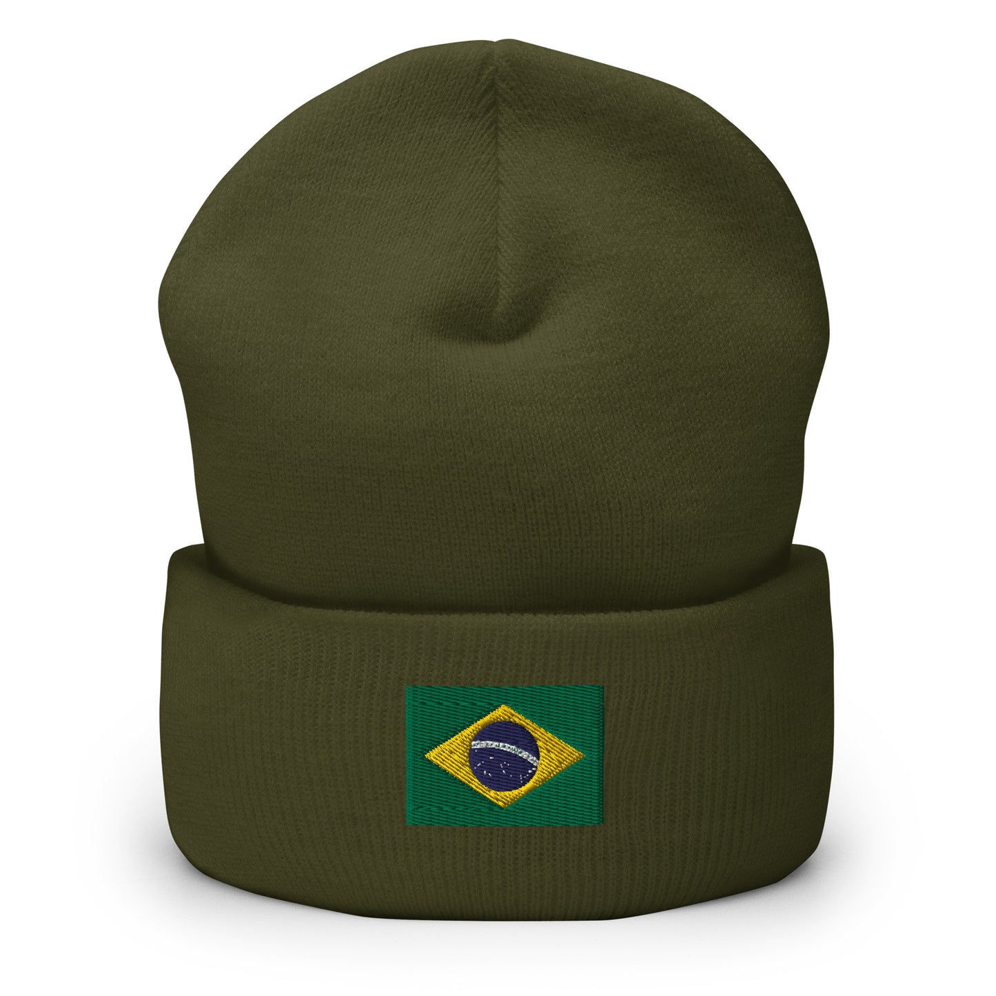 Brazilian Flag Cuffed Beanie
