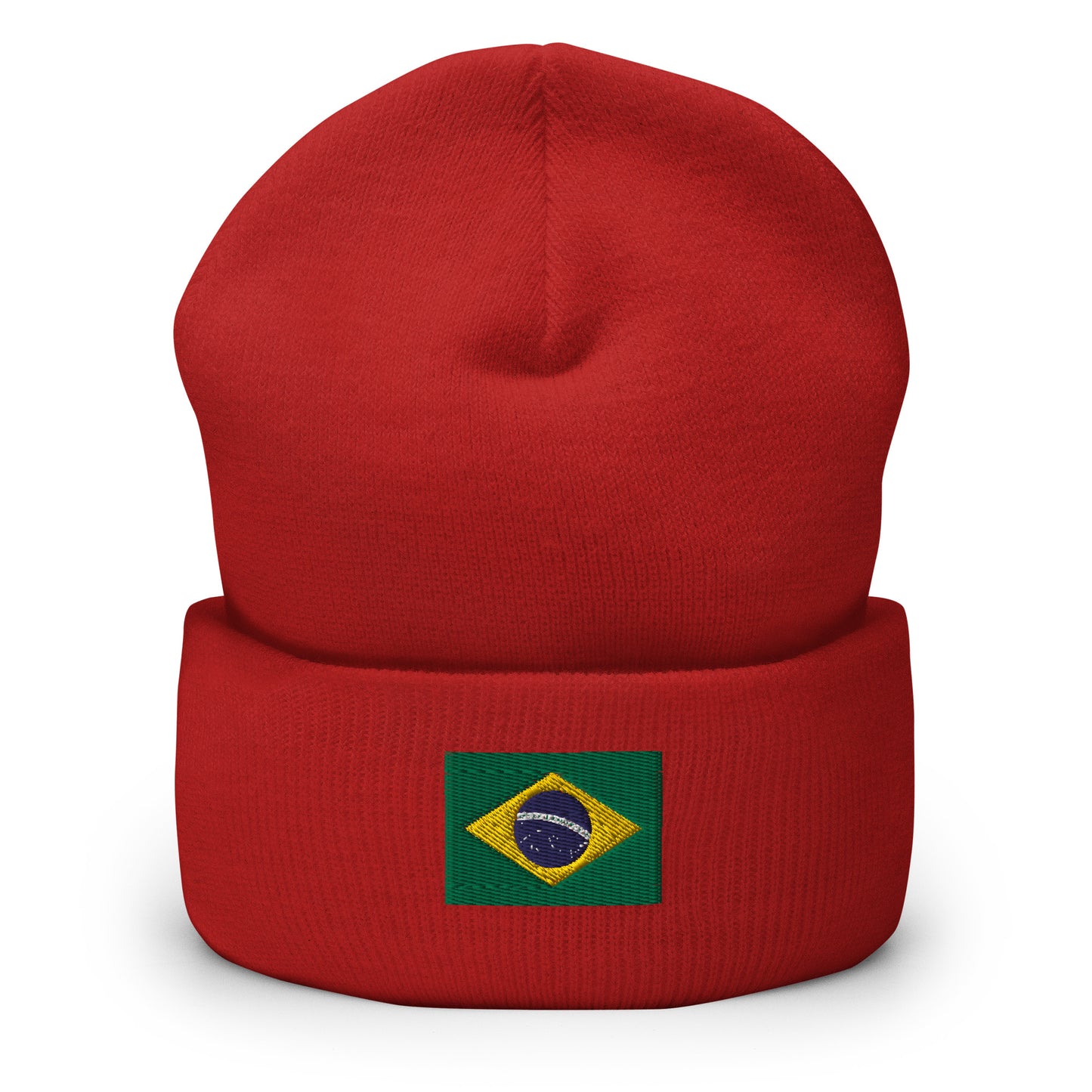 Brazilian Flag Cuffed Beanie