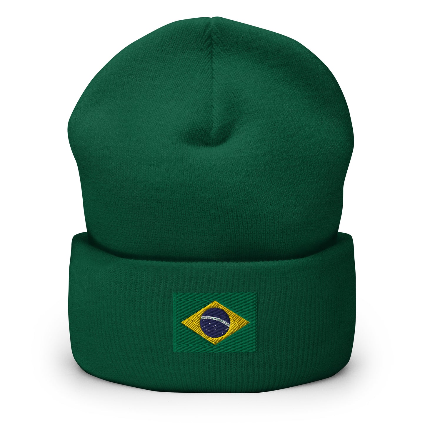 Brazilian Flag Cuffed Beanie