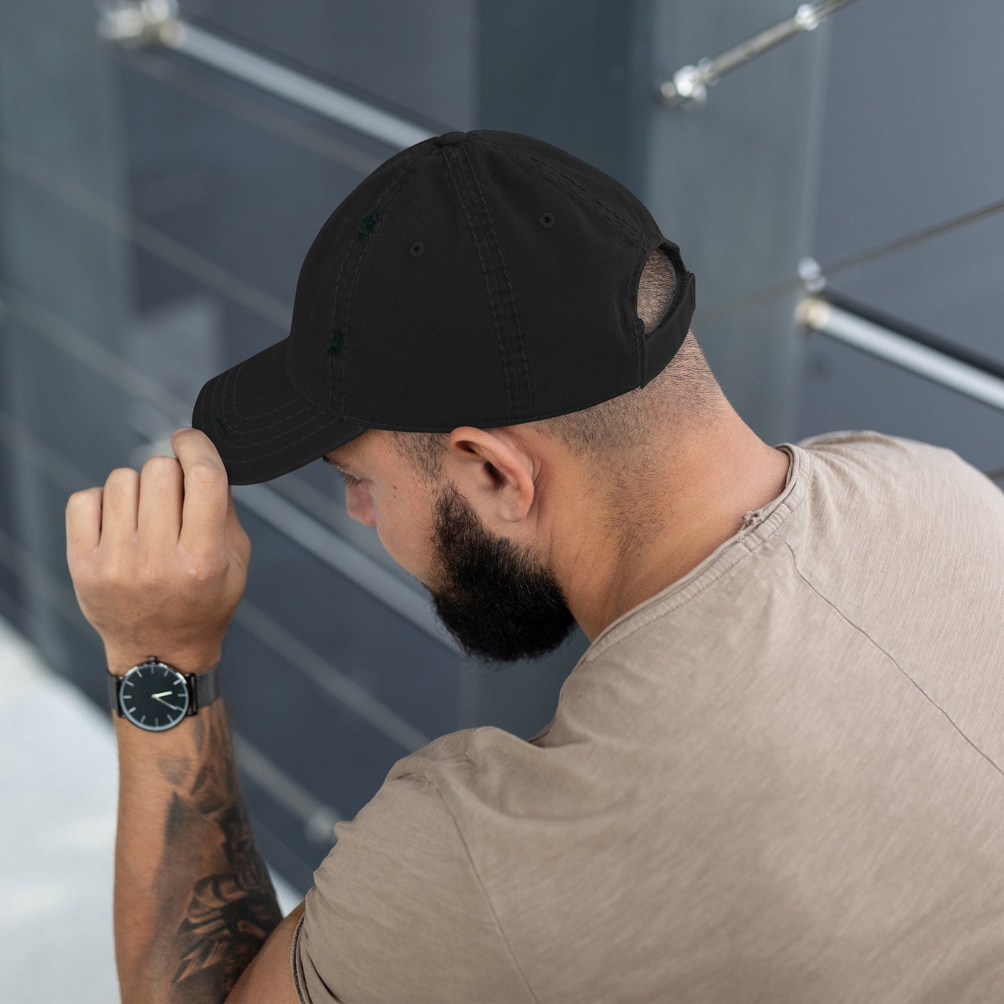 Puerto Rico Flag Embroidery Distressed Dad Hat