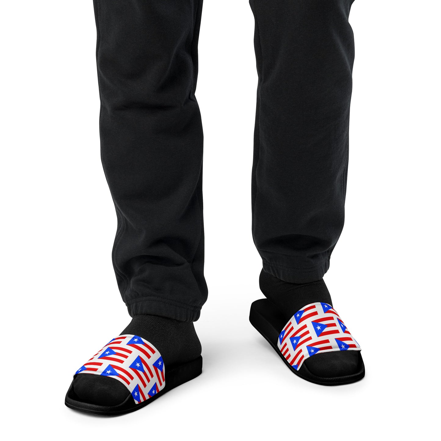 Puerto Rico Flag Men’s slides