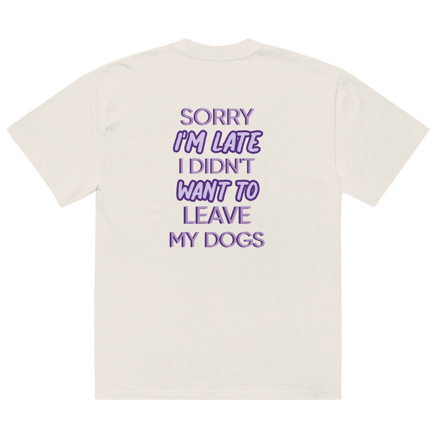 Dog mom Oversized faded t-shirt