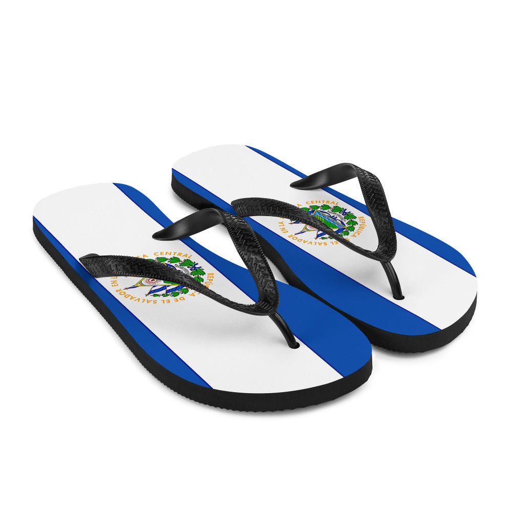 El Salvador Flag Flip-Flops