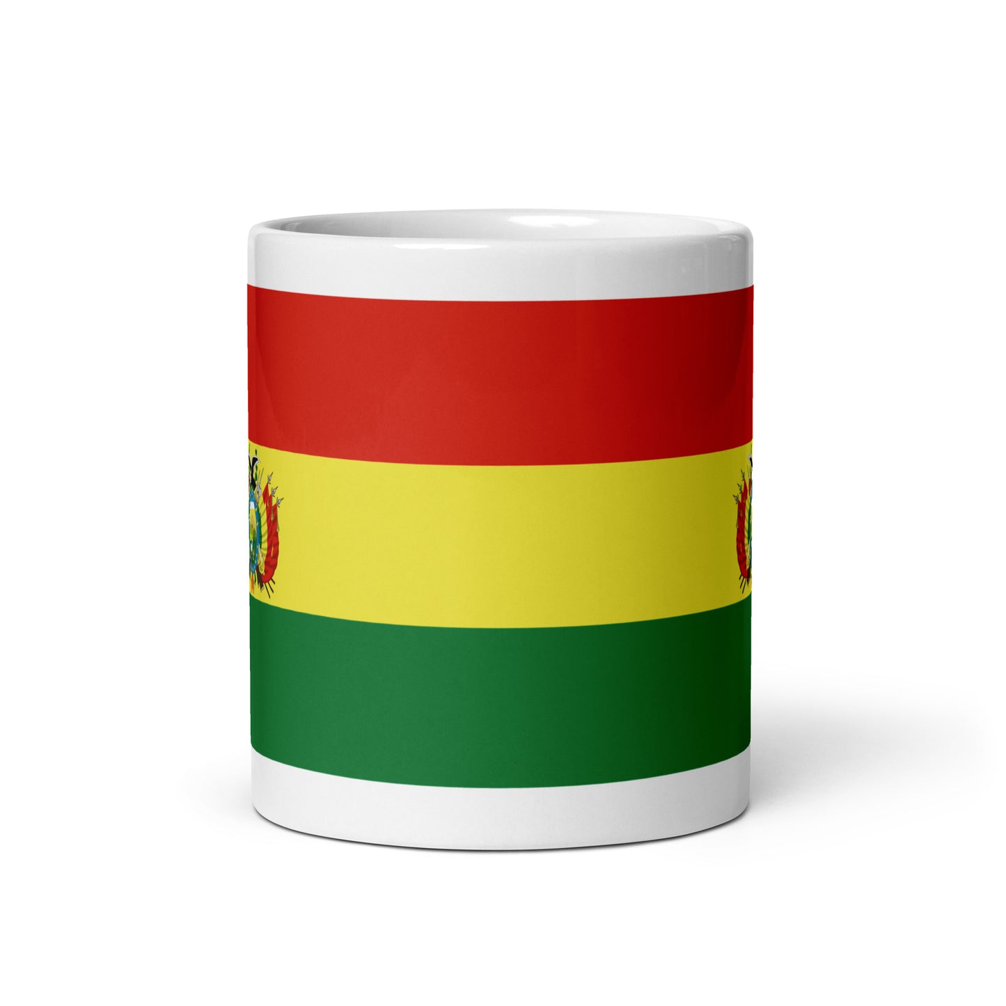 Bolivia Flag White glossy mug