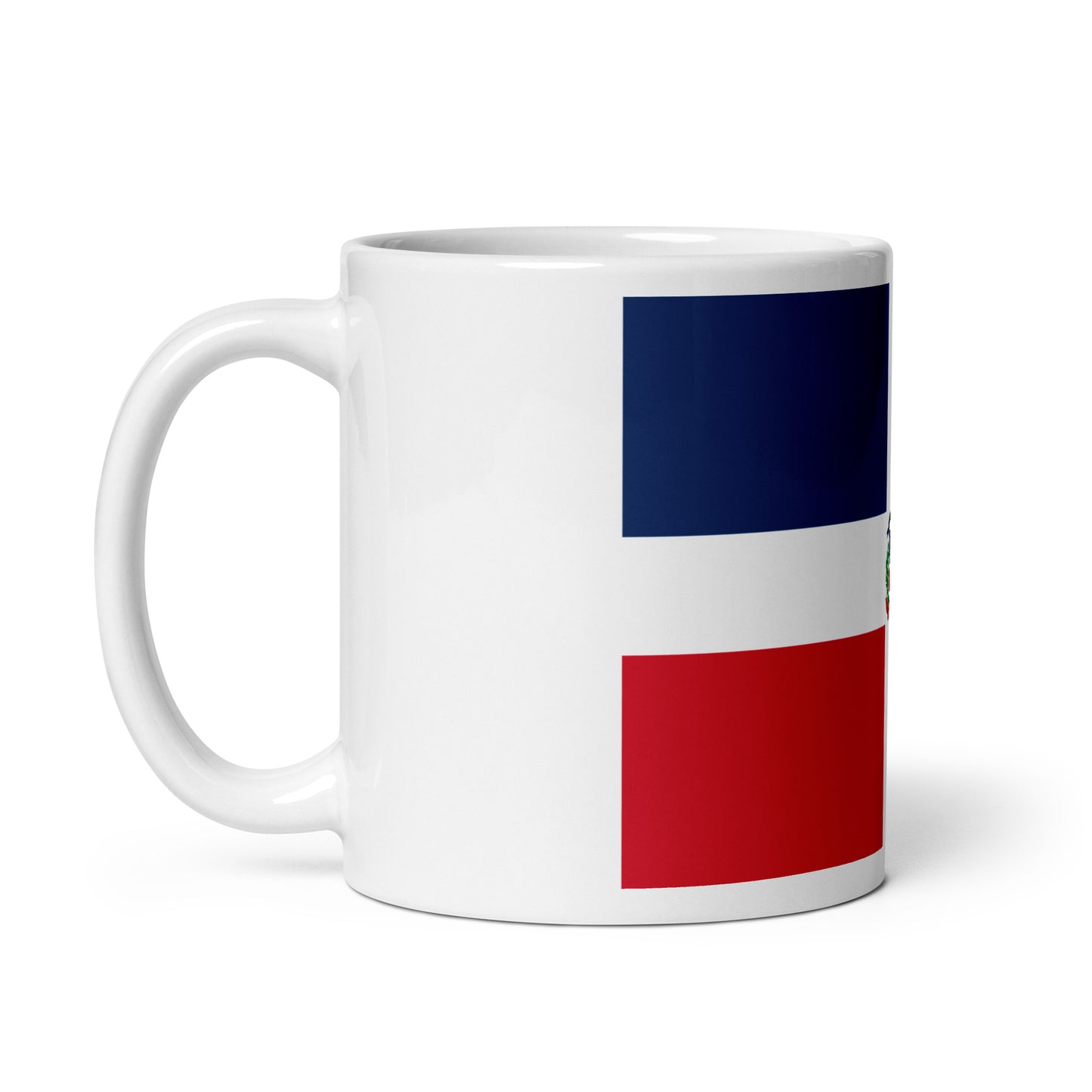 Dominican Republic Flag White glossy mug