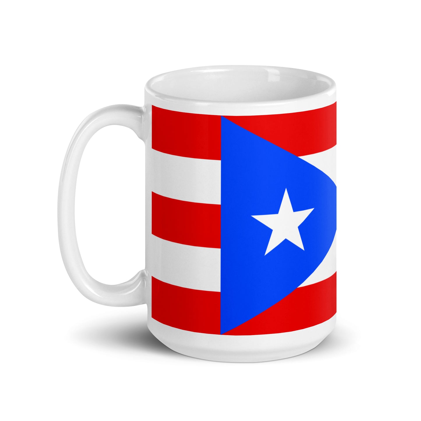 Puerto Rico Flag White glossy mug