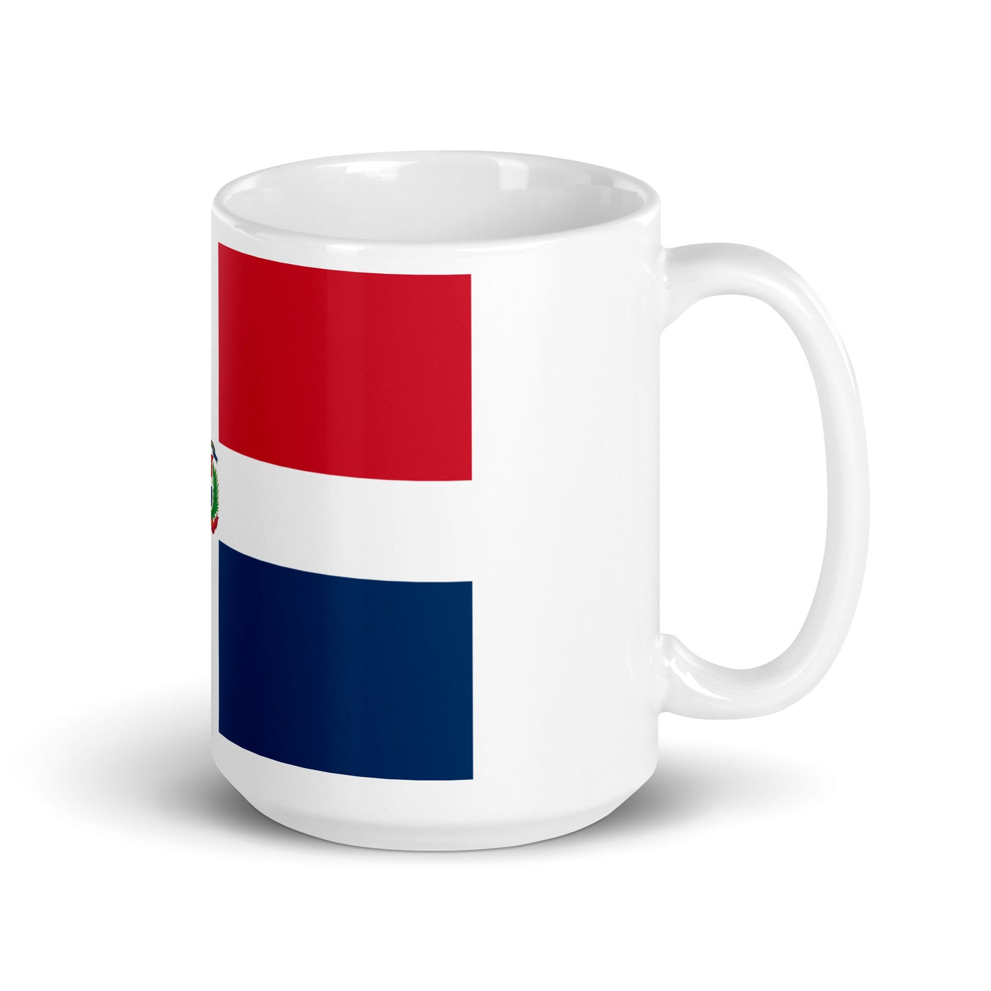 Dominican Republic Flag White glossy mug