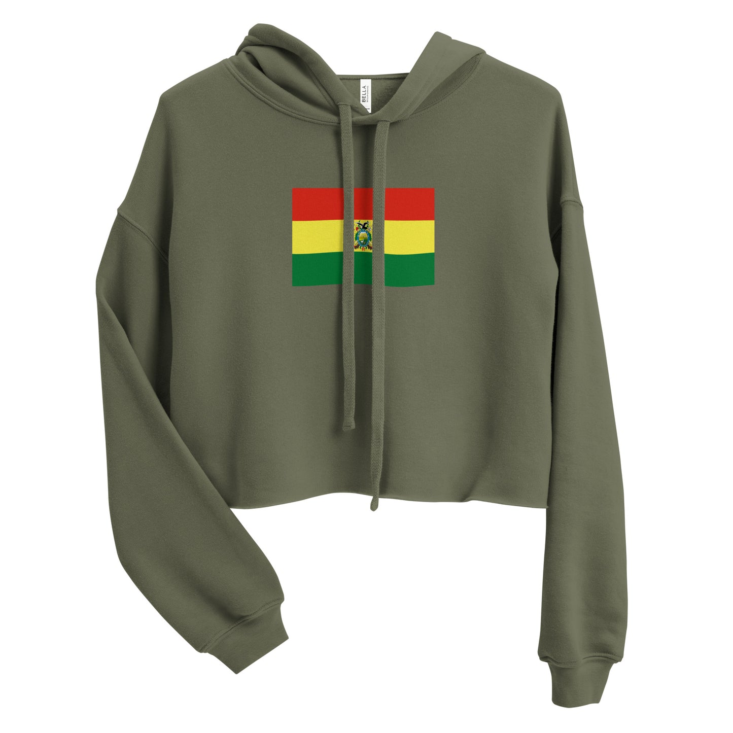 Bolivia Flag Crop Hoodie