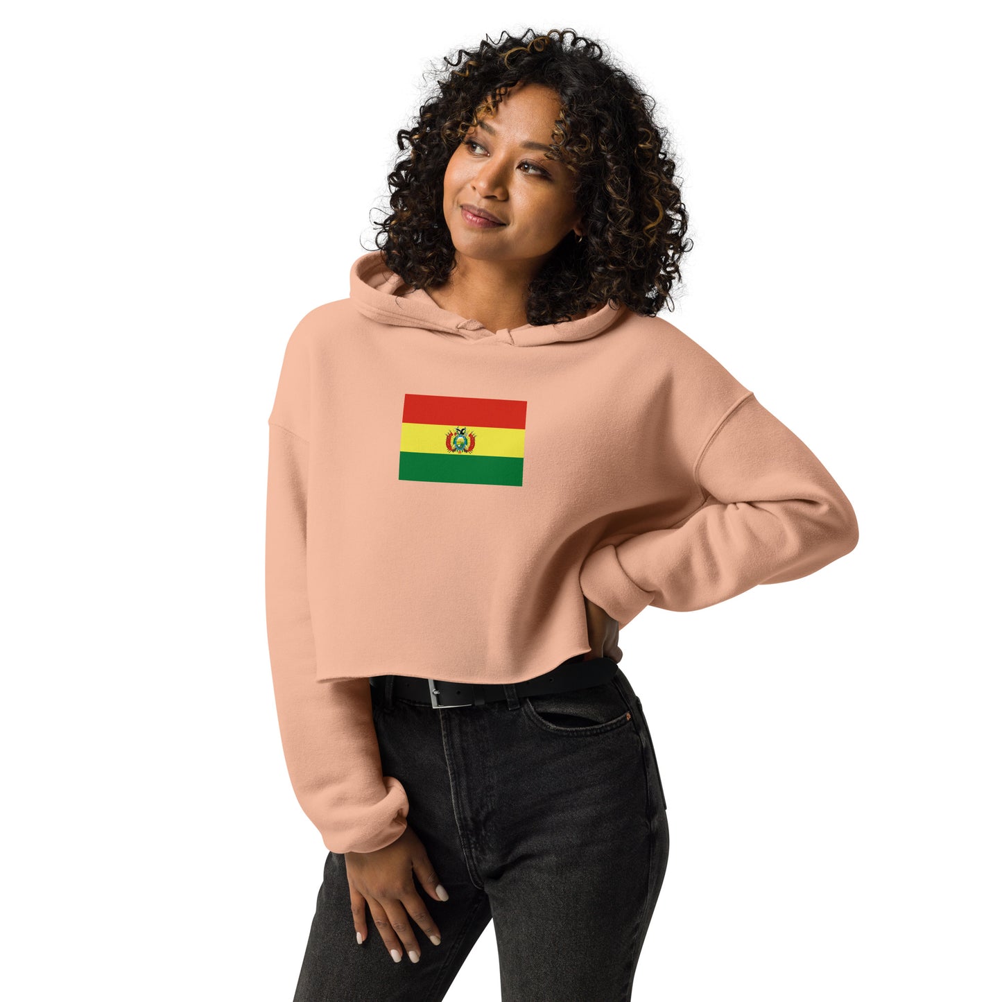 Bolivia Flag Crop Hoodie