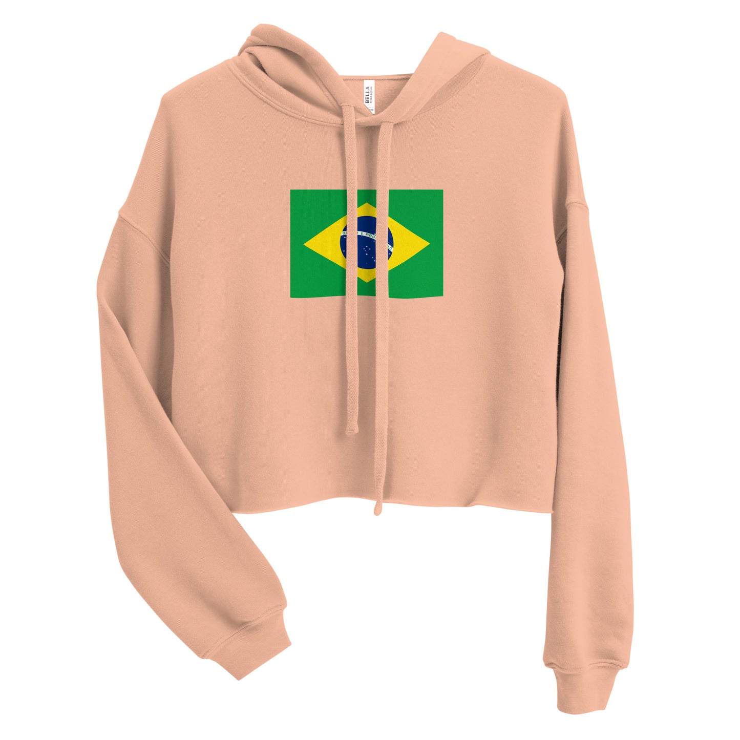 Brazilian Flag Crop Hoodie