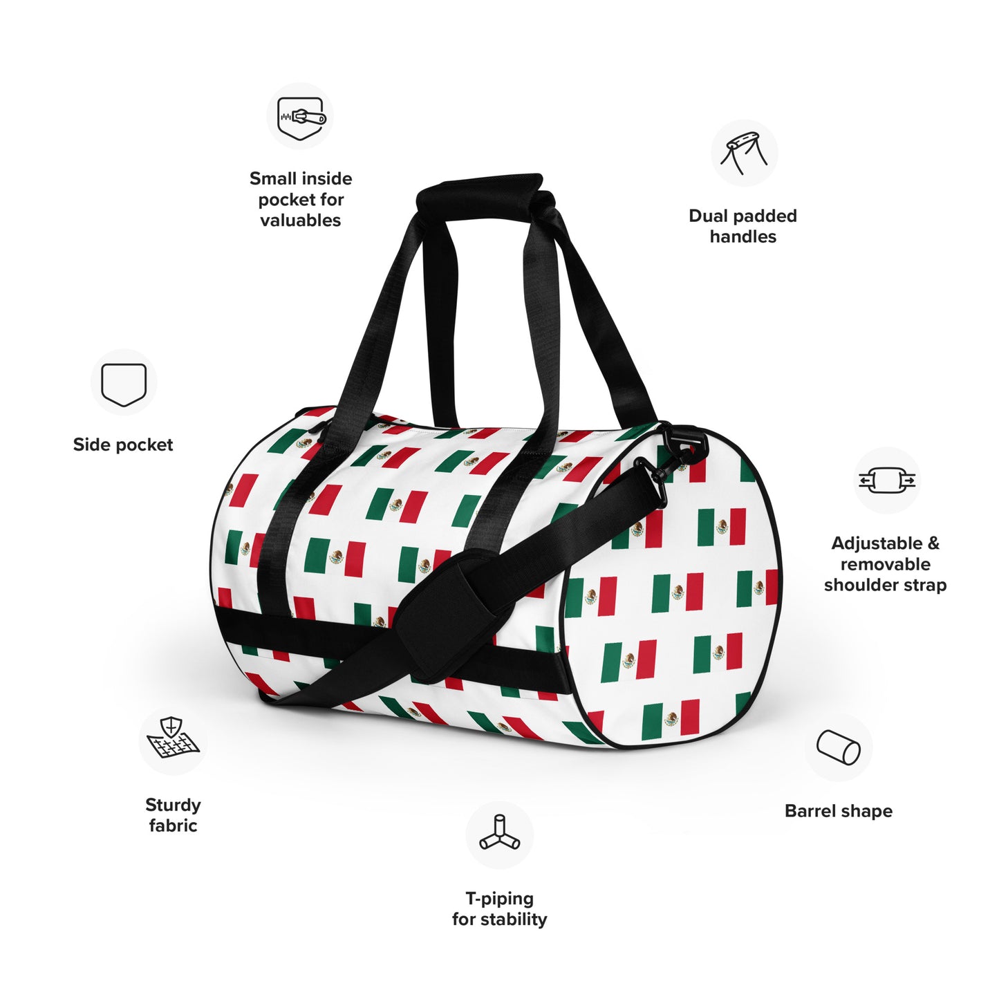 Mexico Flag gym bag