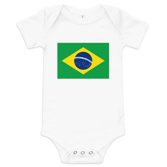 Brazilian Flag Baby short sleeve one piece