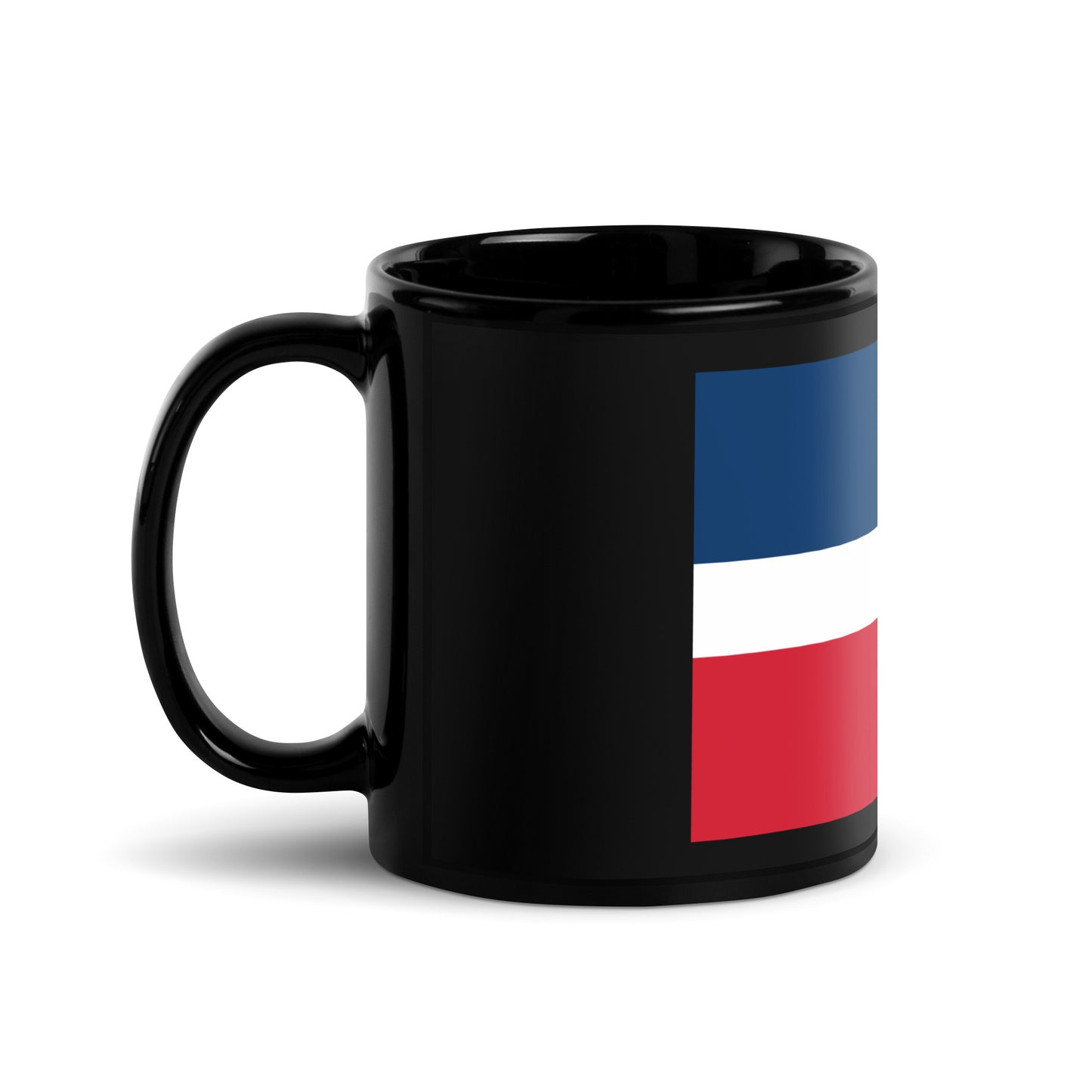 Dominican Republic Flag Black Glossy Mug