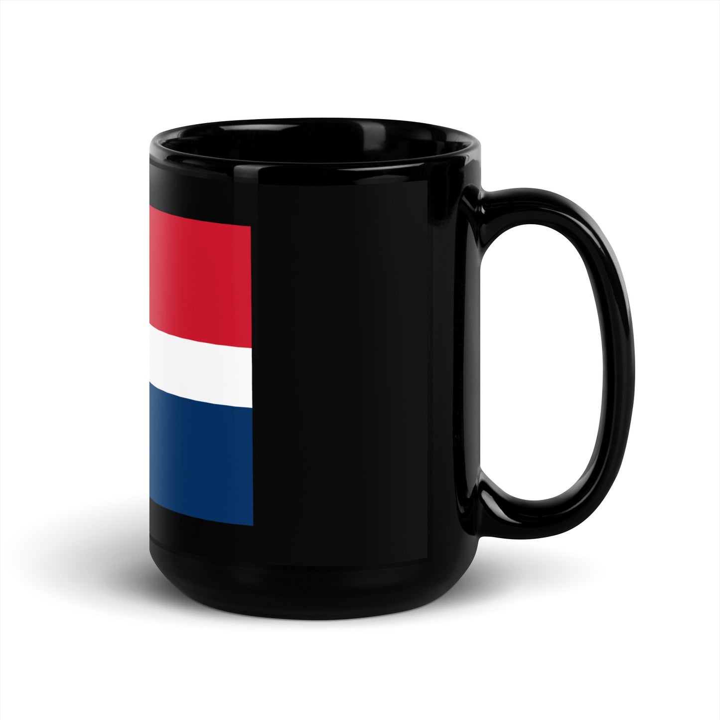 Dominican Republic Flag Black Glossy Mug
