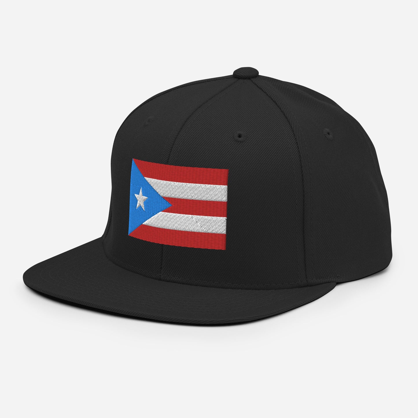Puerto Rico Flag Embroidery Snapback Hat