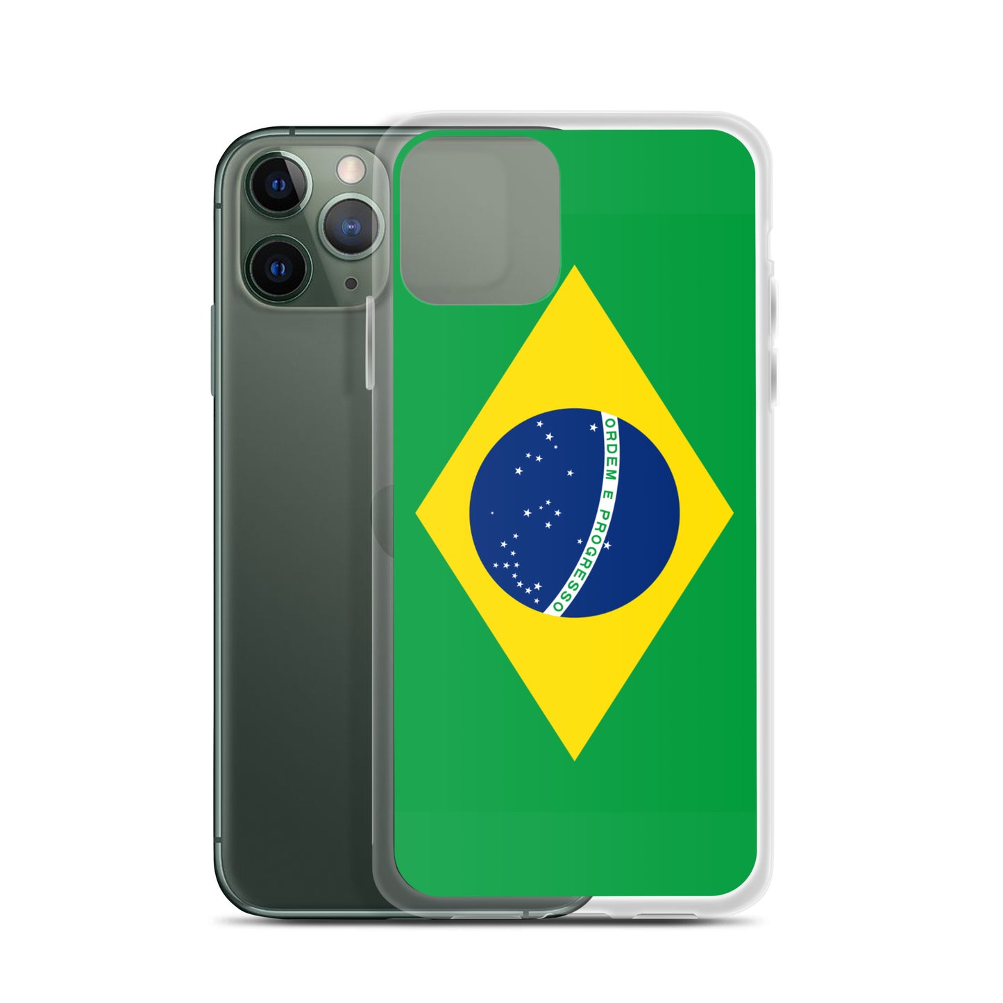 Braziilian Flag Clear Case for iPhone®