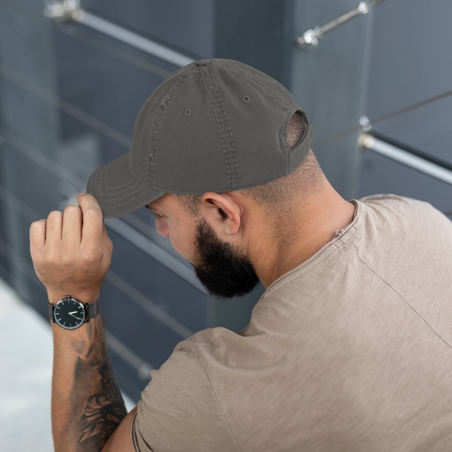 Puerto Rico Flag Embroidery Distressed Dad Hat