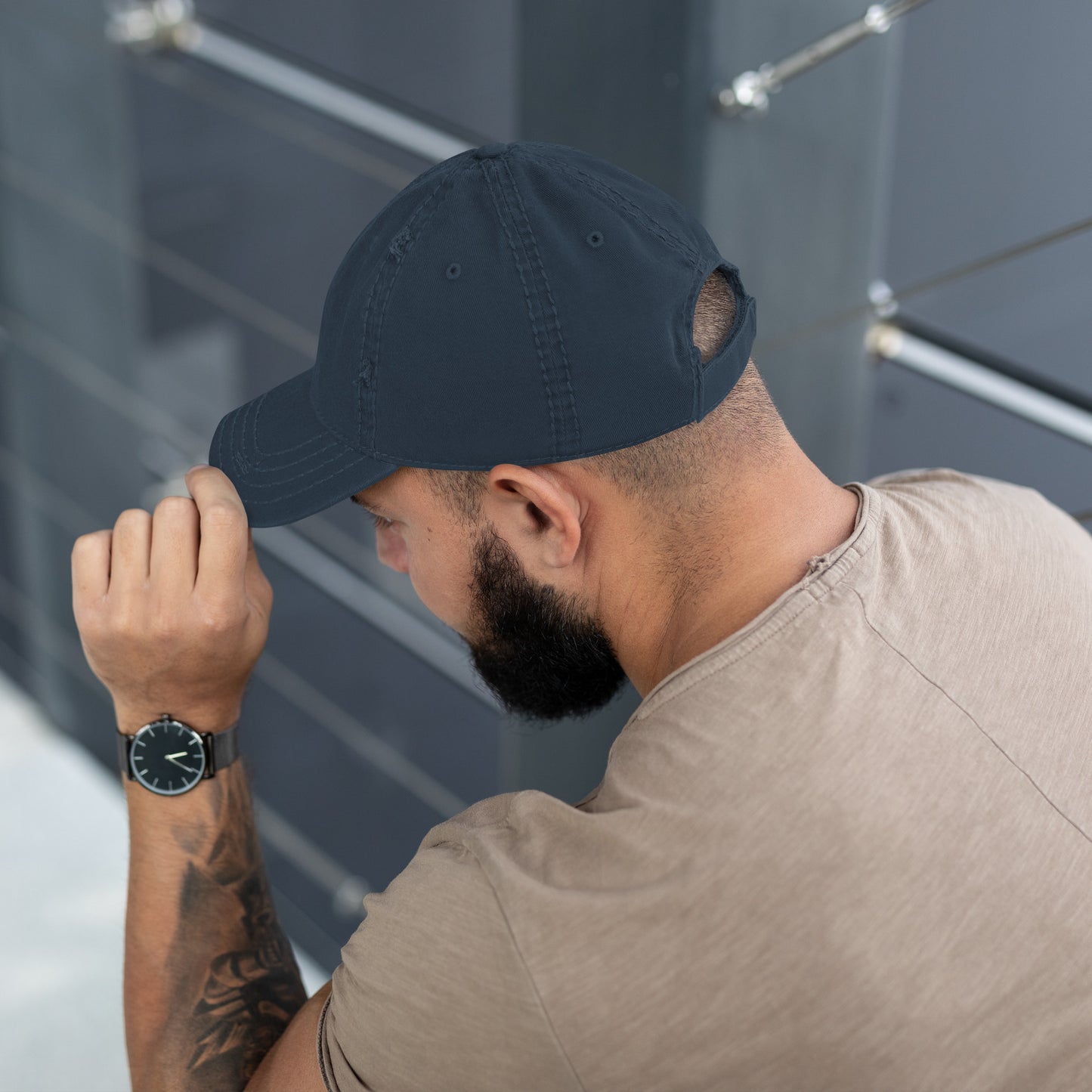Puerto Rico Flag Embroidery Distressed Dad Hat