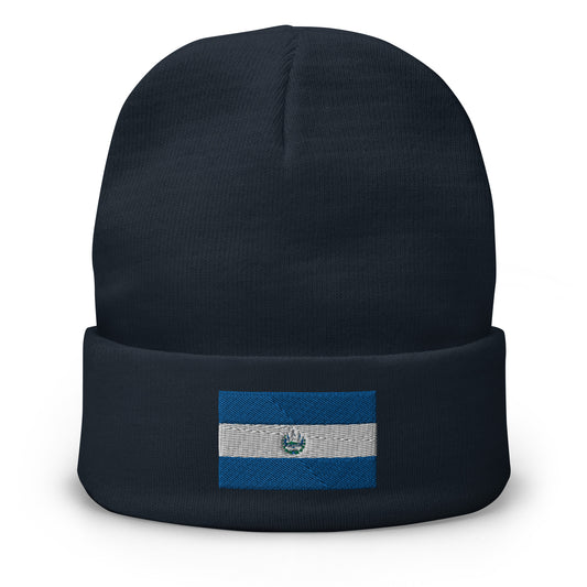 El salvador Flag Embroidered Beanie