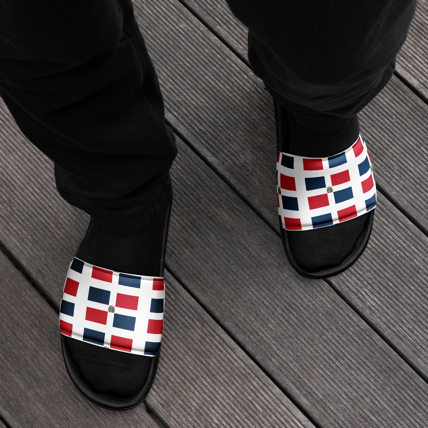 Dominican Republic Flag Men’s slides