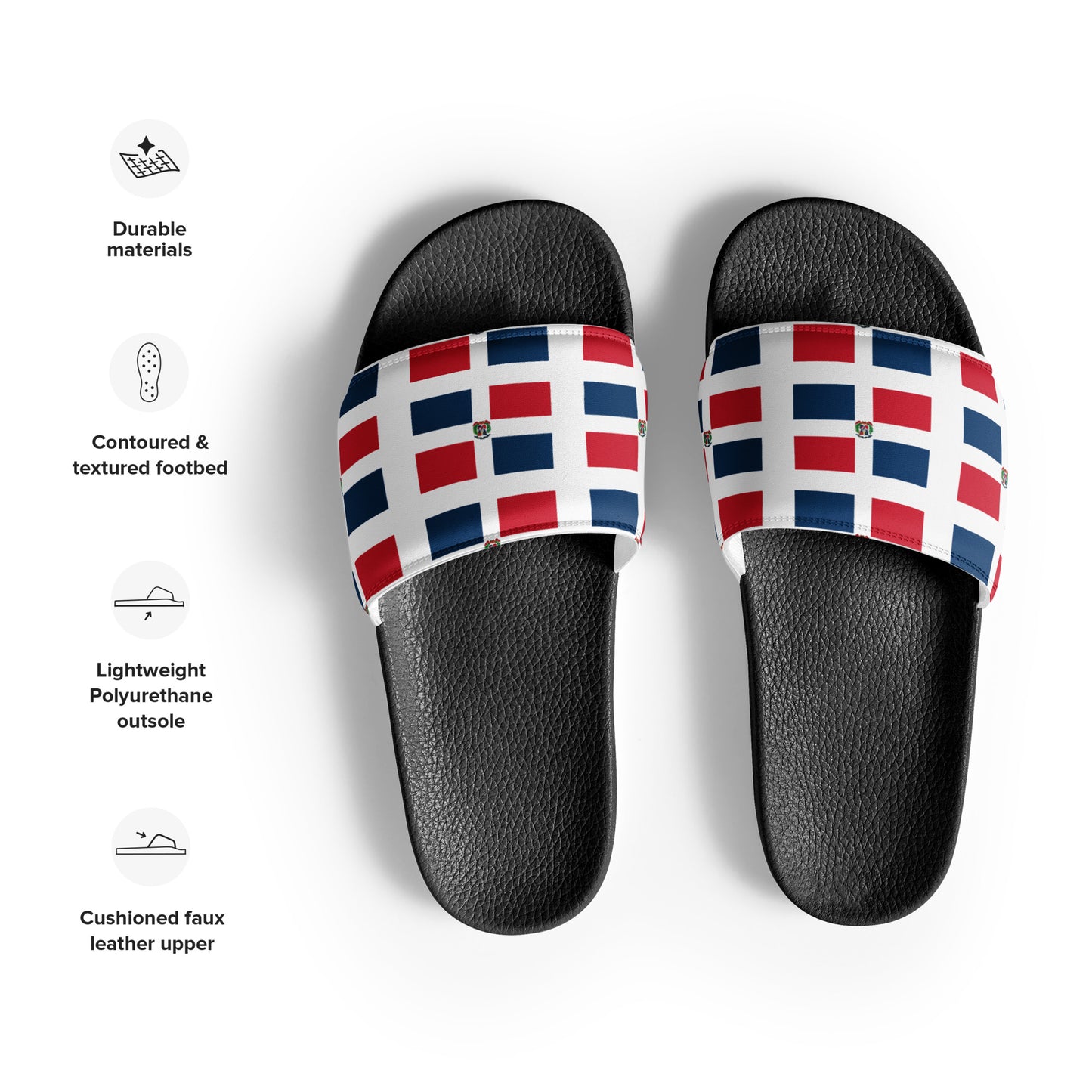 Dominican Republic Flag Men’s slides
