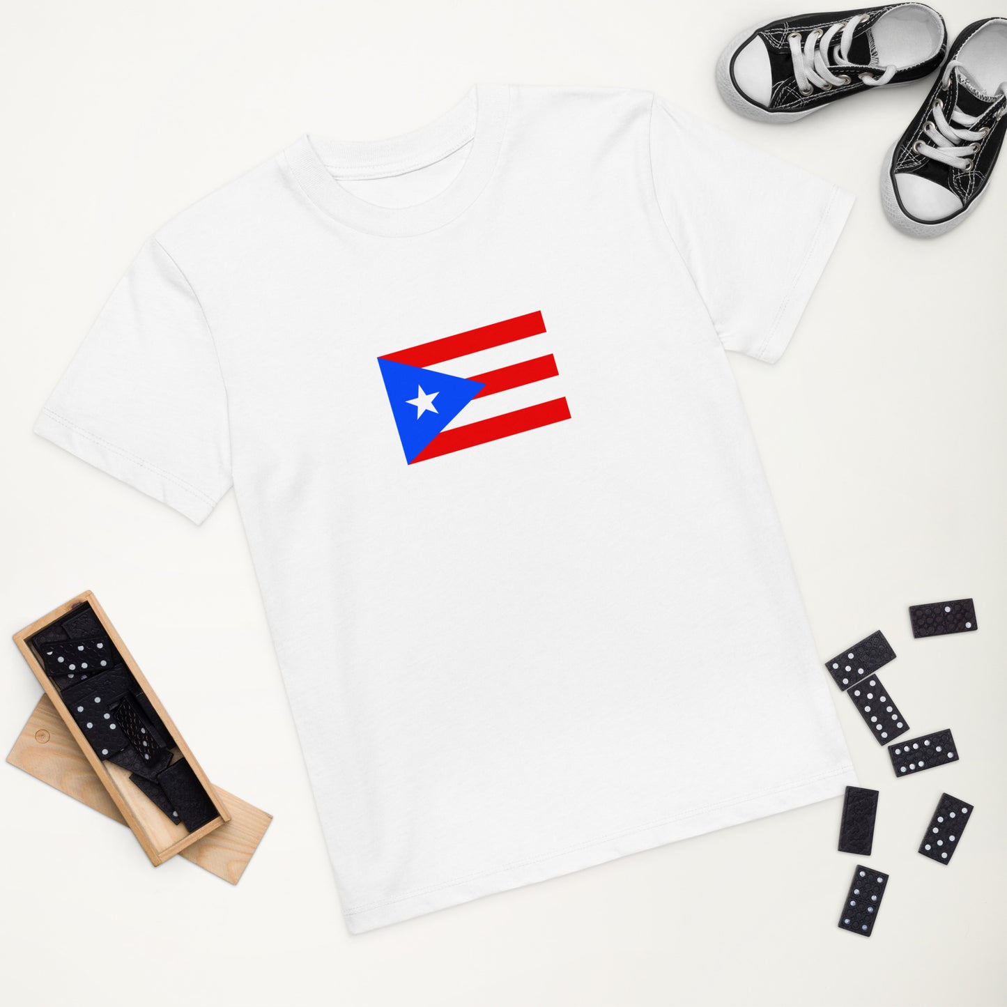 Puerto Rico Flag Organic cotton kids t-shirt