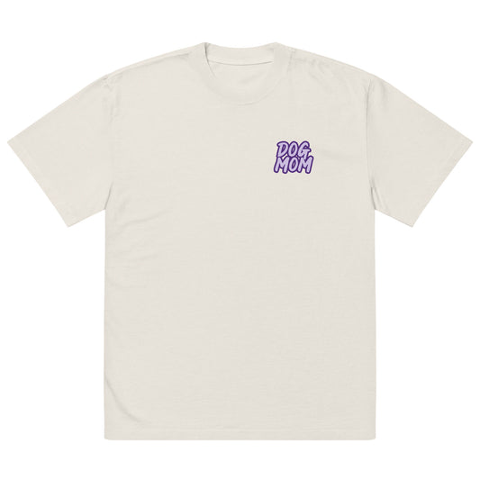 Dog mom Oversized faded t-shirt