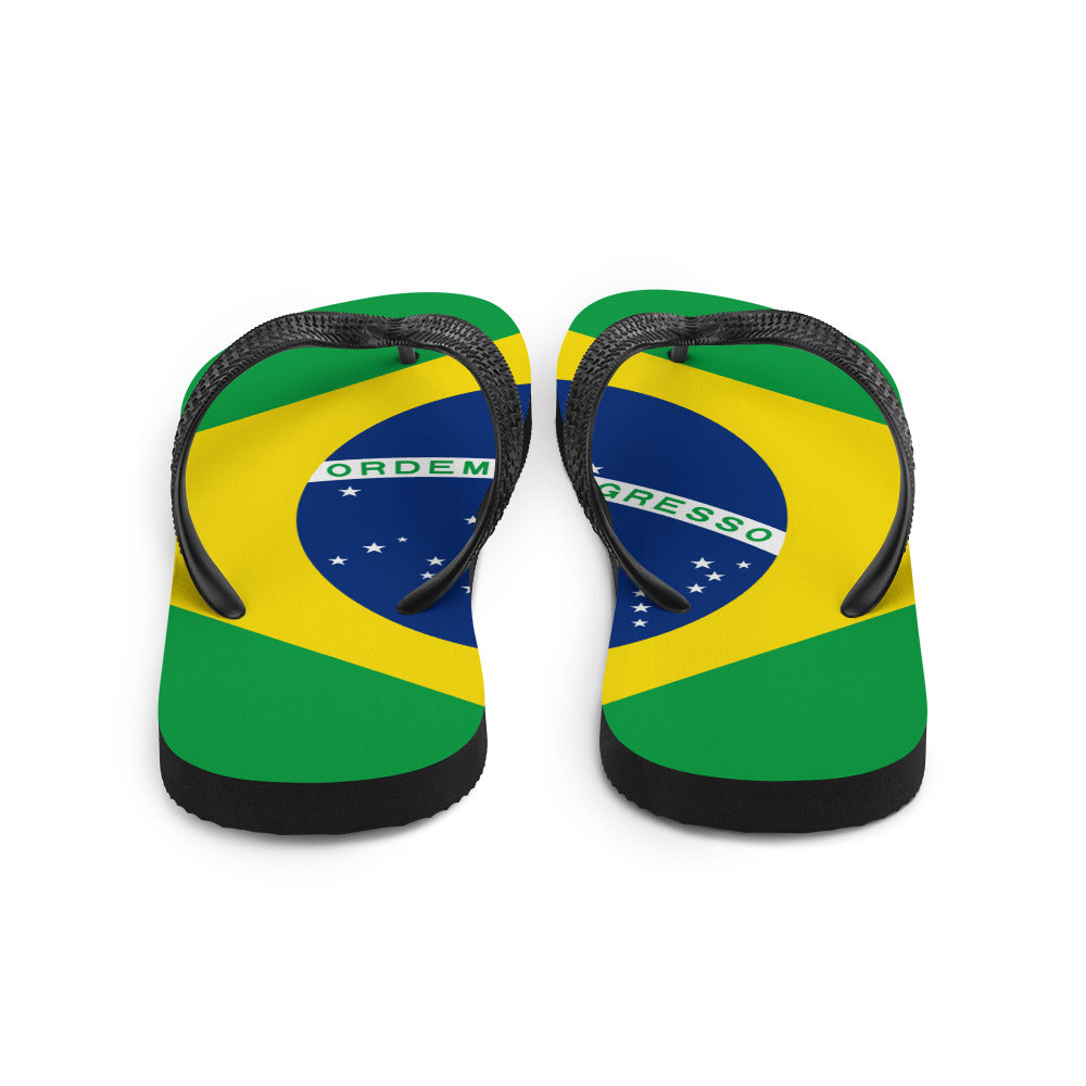 Brazil Flag Flip-Flops