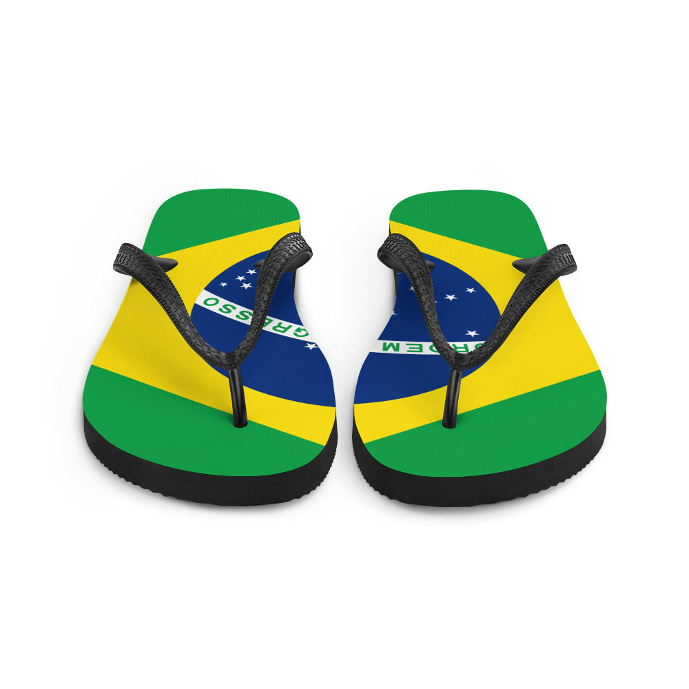 Brazil Flag Flip-Flops