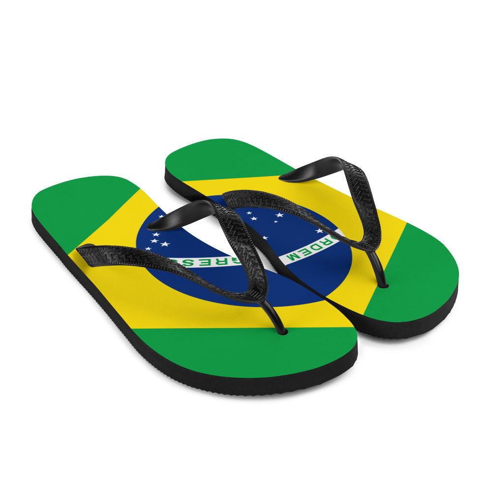Brazil Flag Flip-Flops