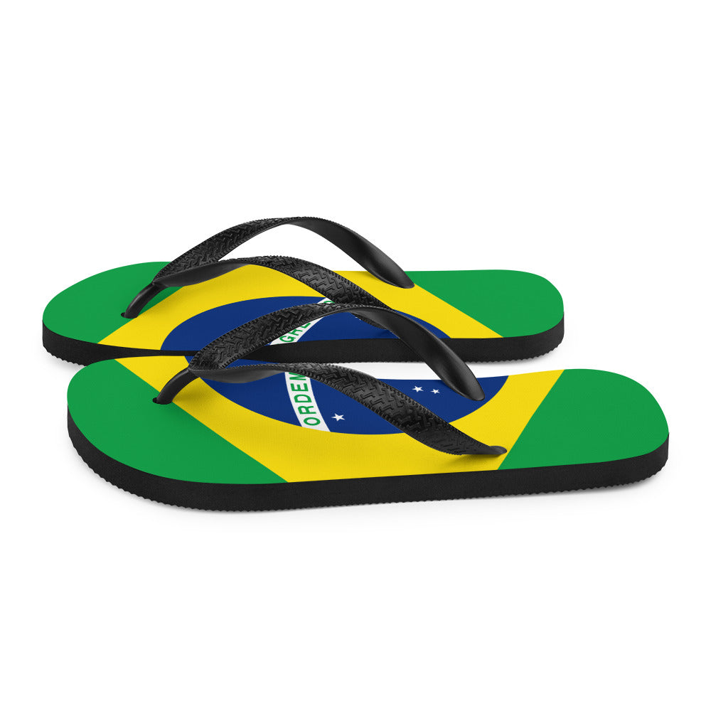 Brazil Flag Flip-Flops