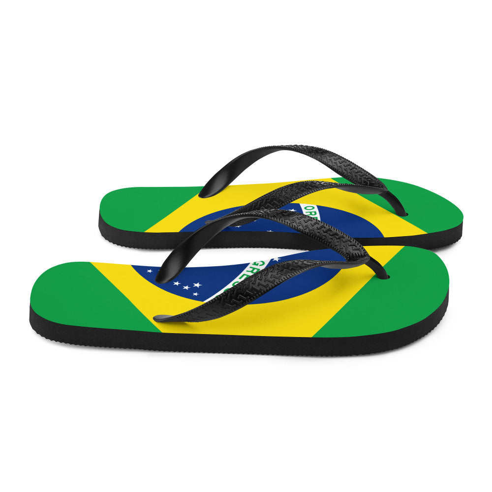 Brazil Flag Flip-Flops