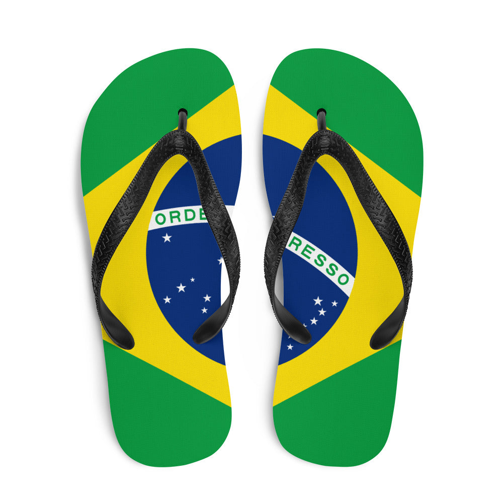 Brazil Flag Flip-Flops