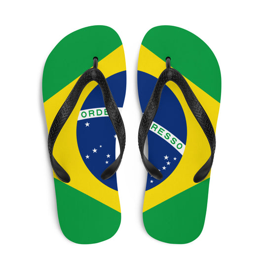 Brazil Flag Flip-Flops