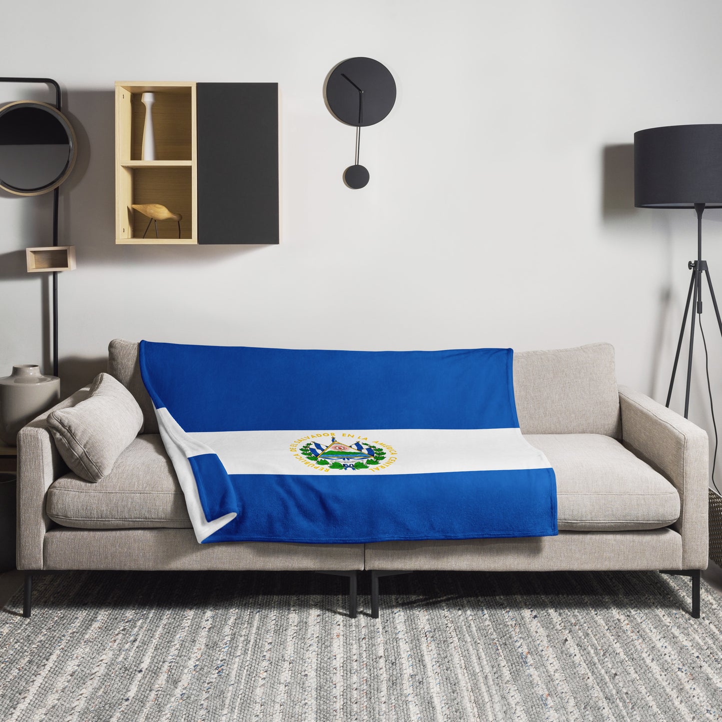 El Salvador Flag Throw Blanket