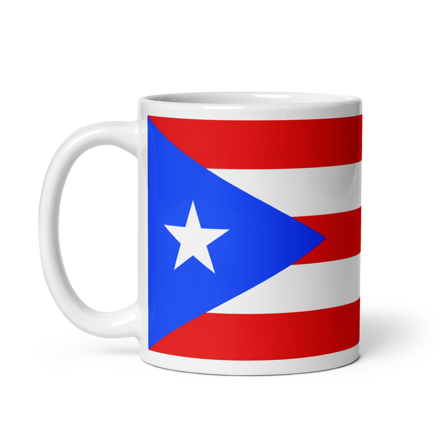 Puerto Rico Flag White glossy mug