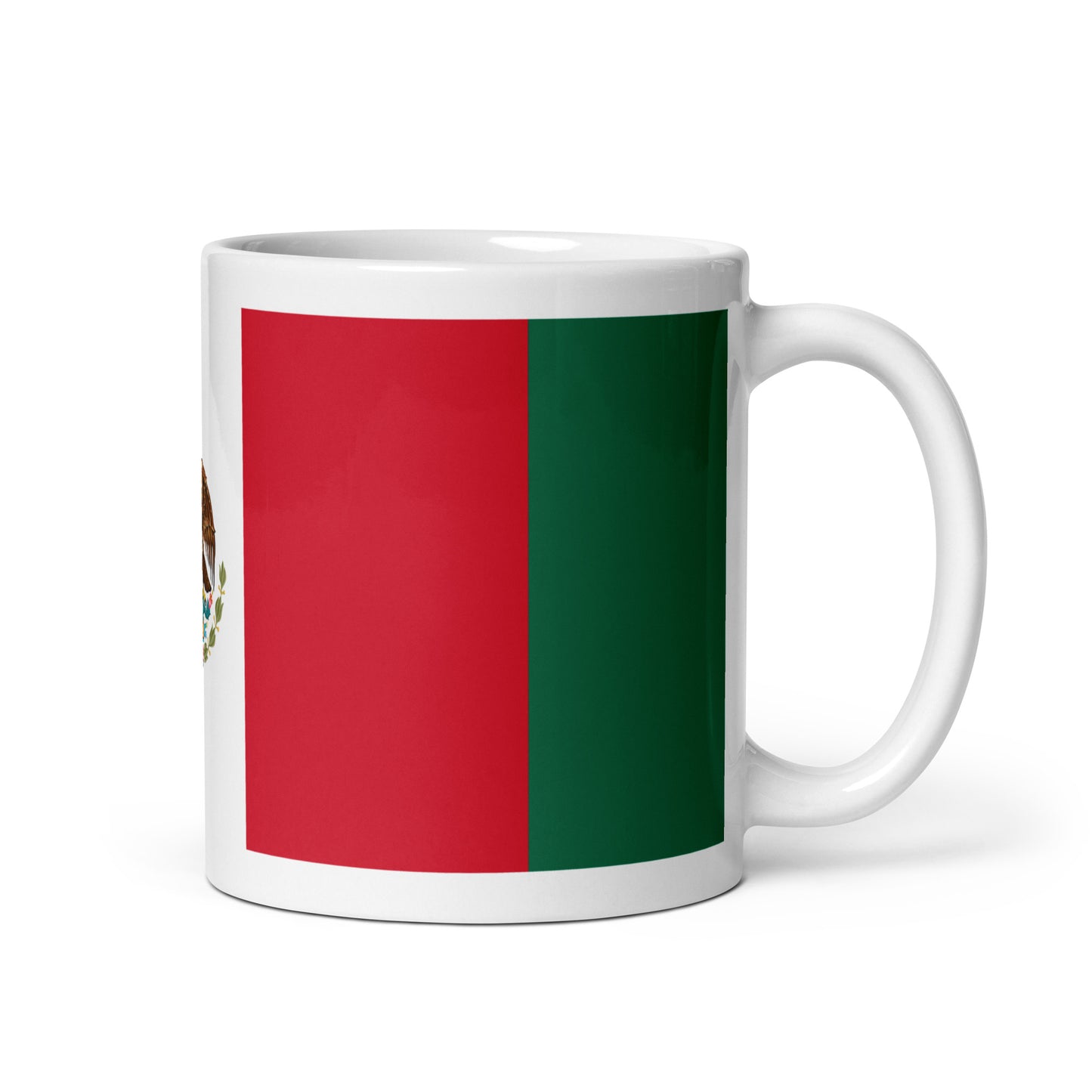Mexico Flag White glossy mug