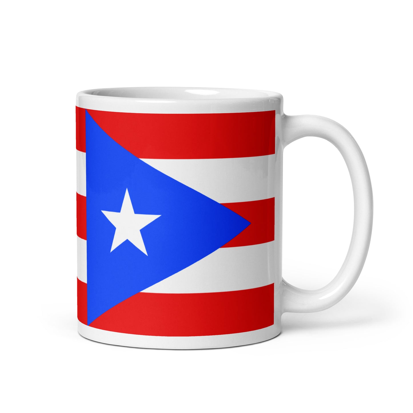 Puerto Rico Flag White glossy mug
