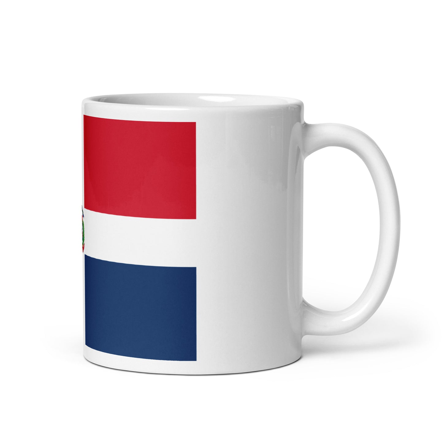 Dominican Republic Flag White glossy mug