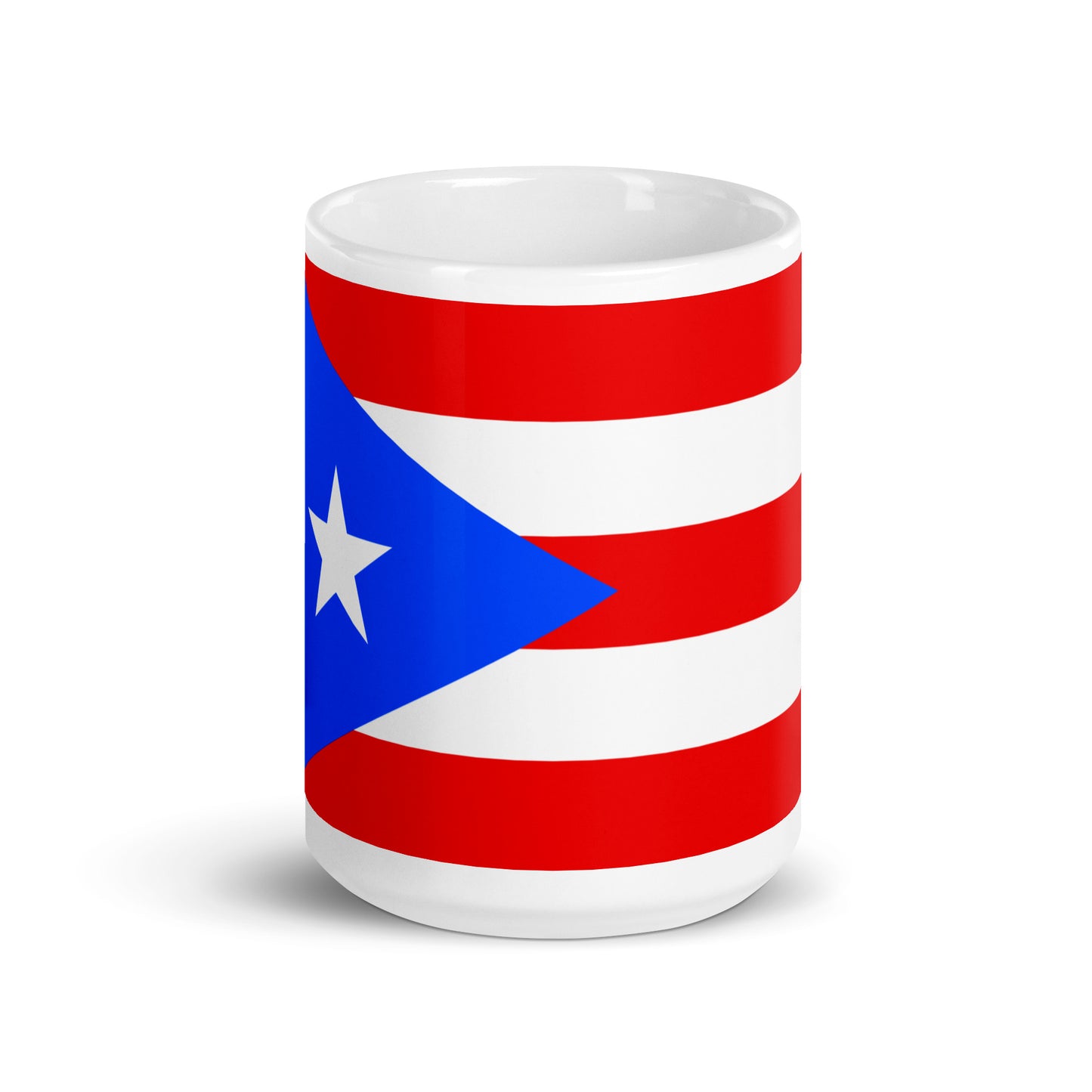 Puerto Rico Flag White glossy mug