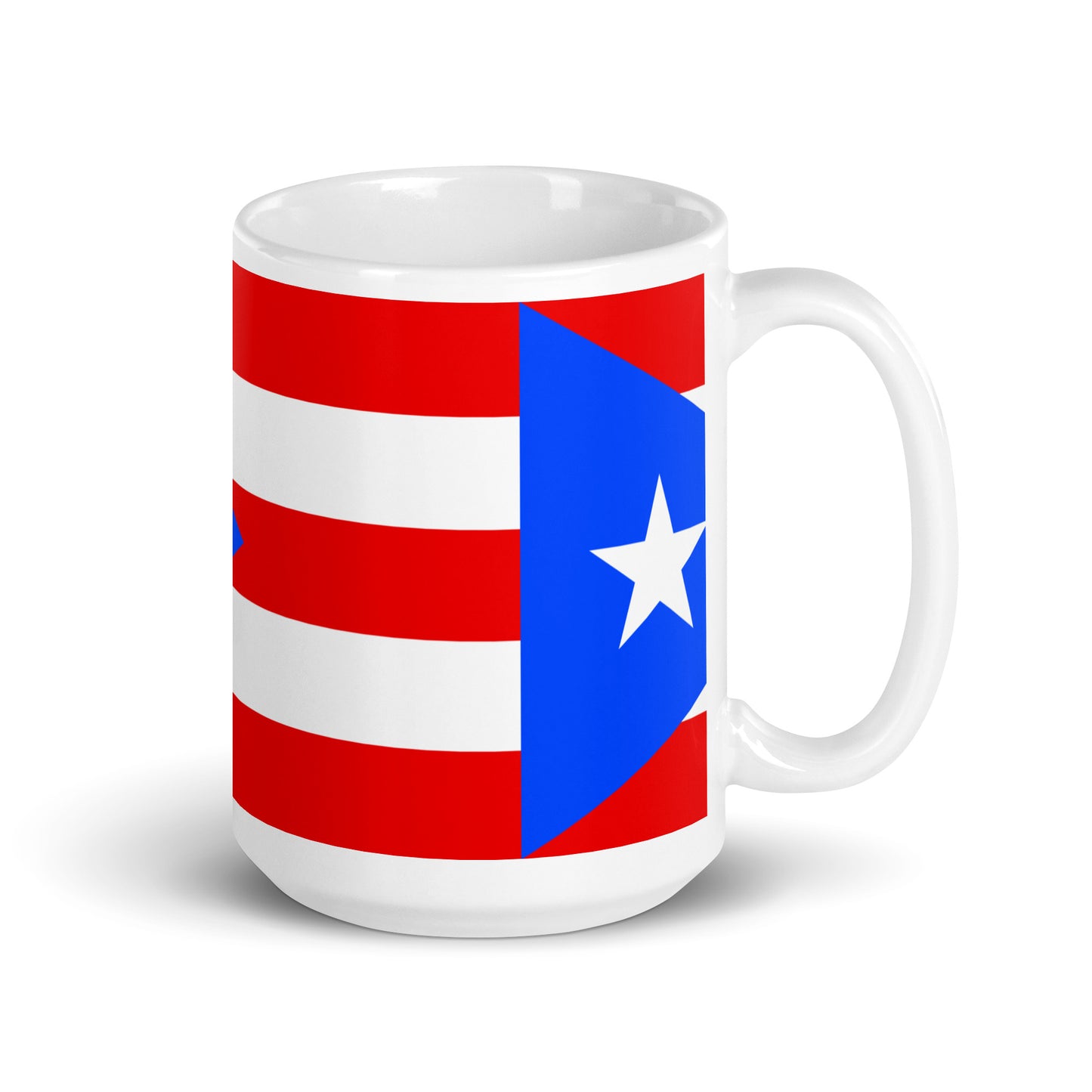 Puerto Rico Flag White glossy mug