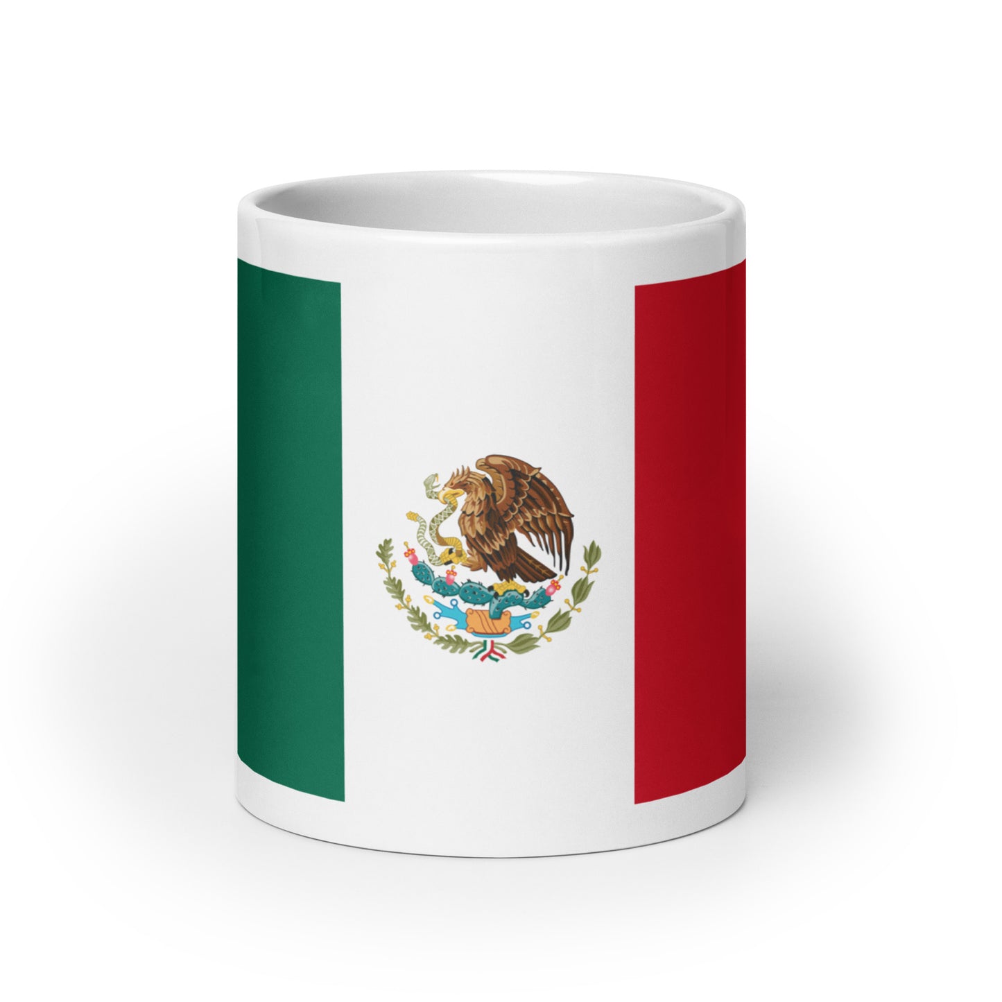 Mexico Flag White glossy mug
