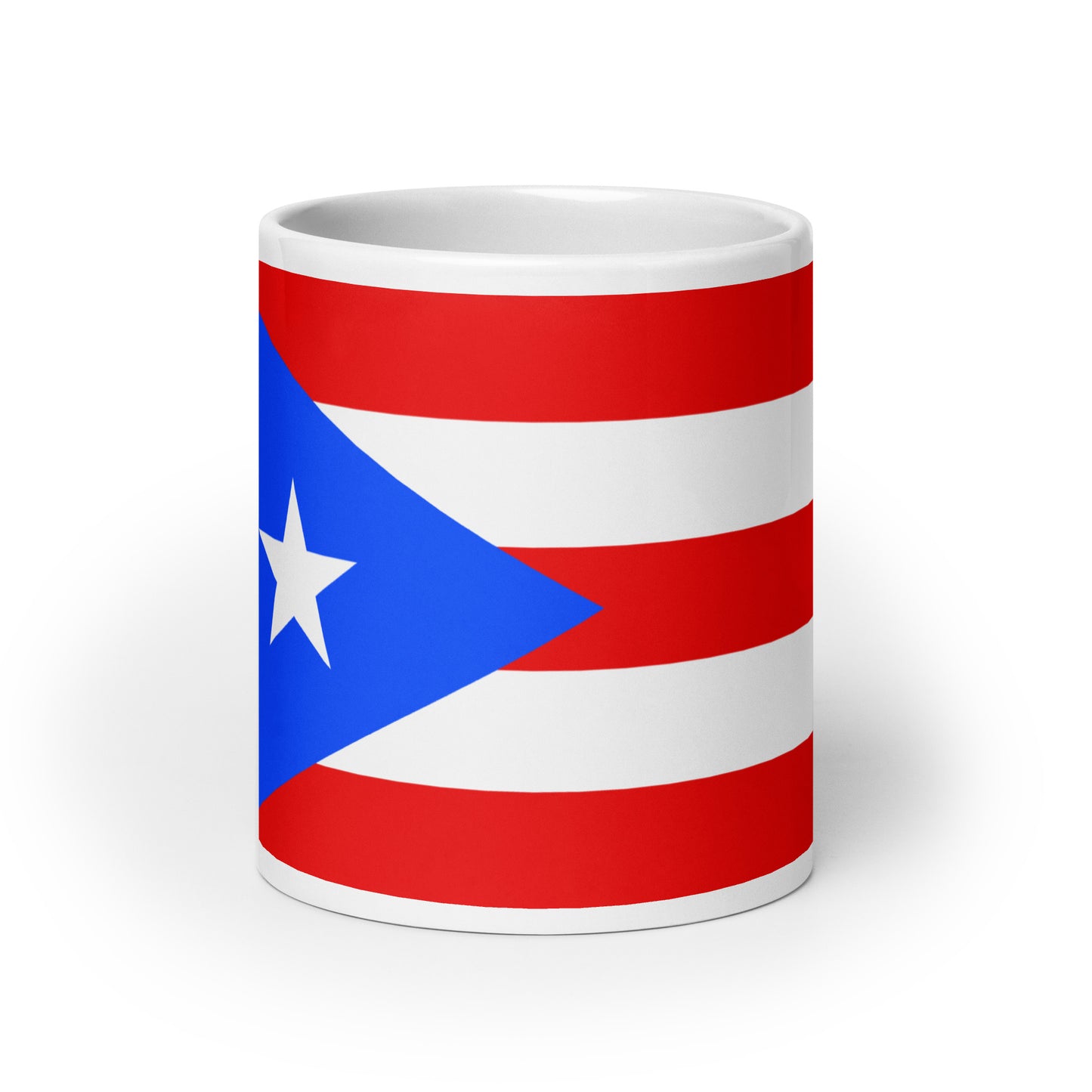 Puerto Rico Flag White glossy mug