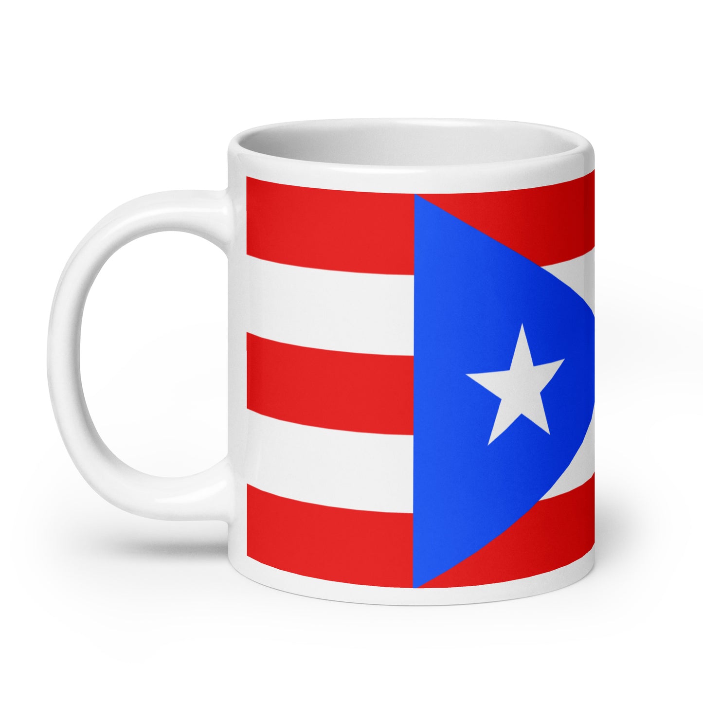 Puerto Rico Flag White glossy mug