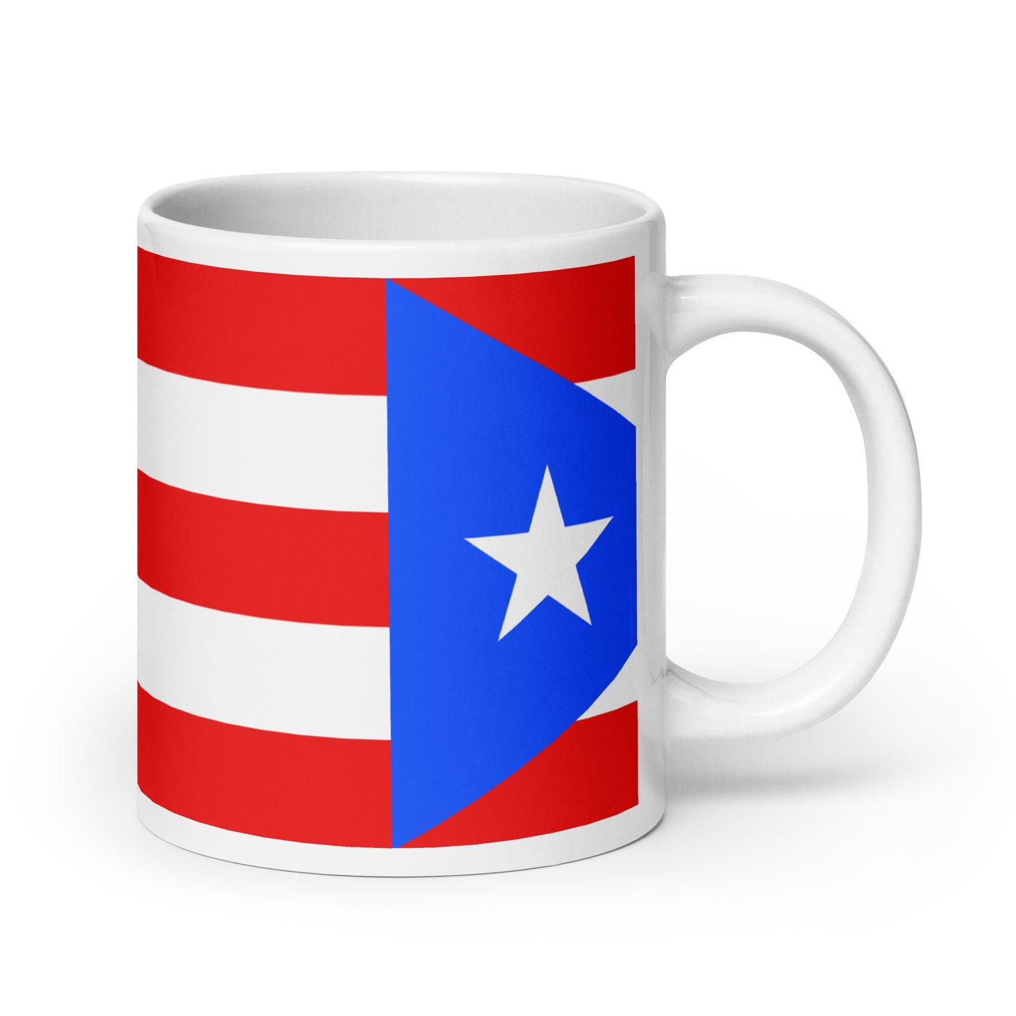 Puerto Rico Flag White glossy mug