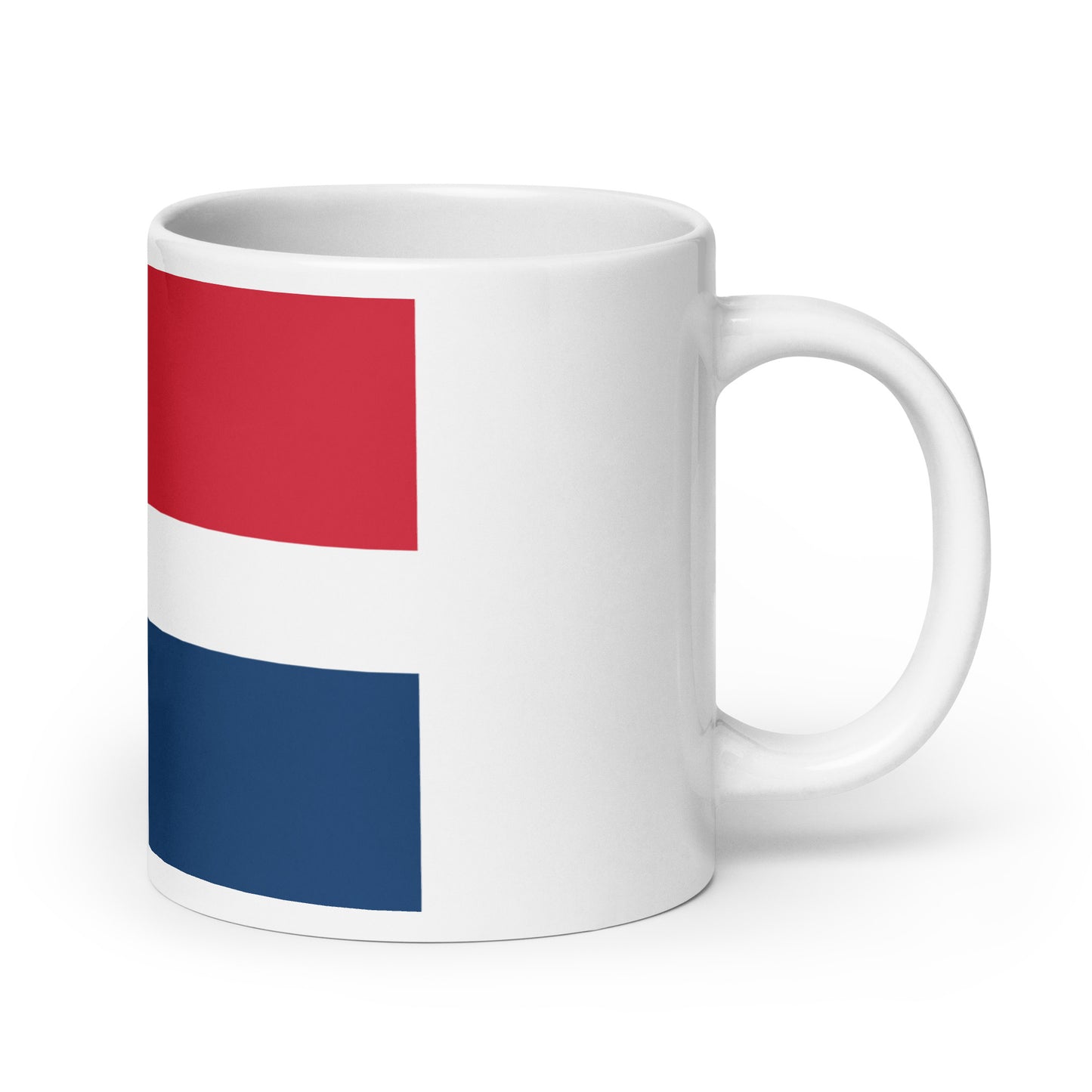 Dominican Republic Flag White glossy mug